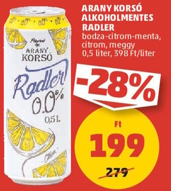 PENNY ARANY KORSÓ ALKOHOLMENTES, 0,5 liter ajánlat