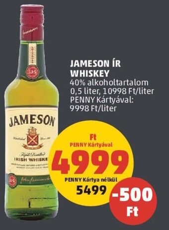 PENNY JAMESON ÍR WHISKEY, 0,5 liter ajánlat