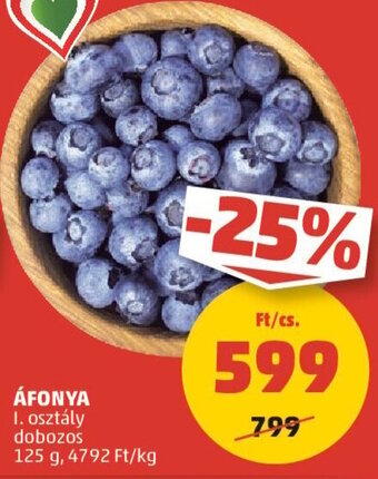 PENNY ÁFONYA 125 g ajánlat