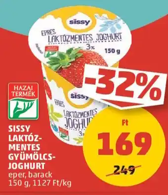 PENNY SISSY LAKTÓZMENTES GYÜMÖLCSJOGHURT 150 g ajánlat