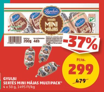 PENNY GYULAI SERTÉS MINI MÁJAS MULTIPACK 4 x 50 g ajánlat