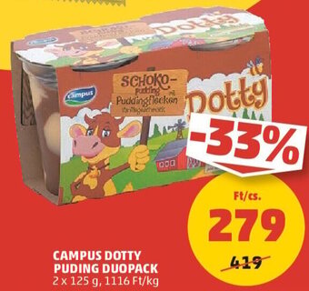 PENNY CAMPUS DOTTY PUDING DUOPACK 2 x 125 g ajánlat