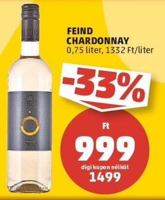 PENNY FEIND CHARDONNAY 0,75 l ajánlat