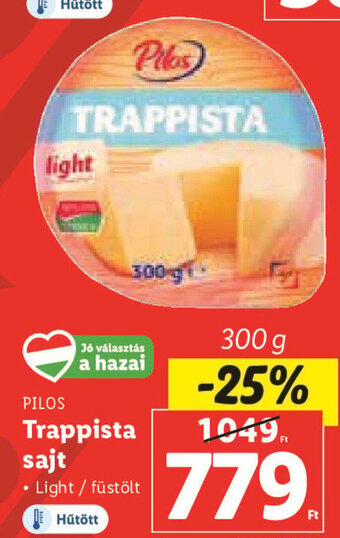 Lidl PILOS Trappista sajt 300 g ajánlat