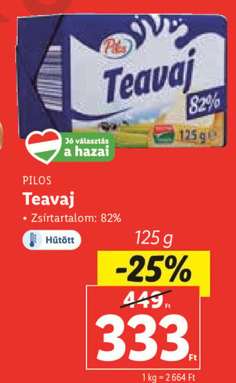 Lidl PILOS Teavaj 125 g ajánlat