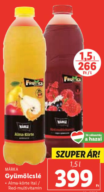 Lidl MÁRKA Gyümölcslé 1,5 l ajánlat