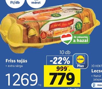 Lidl Friss tojás 10 db ajánlat