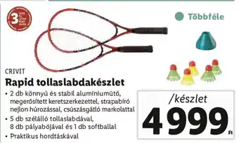 Lidl CRIVIT Rapid tollaslabdakészlet 1 készlet ajánlat