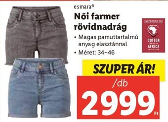 Lidl Esmara Női farmer rövidnadrág 1 db ajánlat
