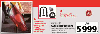 Lidl SILVERCREST Autós kézi porszívó 1 db ajánlat