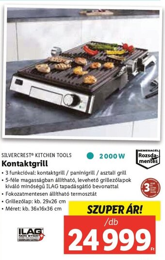 Lidl SILVERCREST KITCHEN TOOLS Kontaktgrill 1 db ajánlat