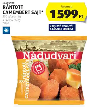 ALDI NÁDUDVARI RÁNTOTT CAMEMBERT SAJT 350 g ajánlat