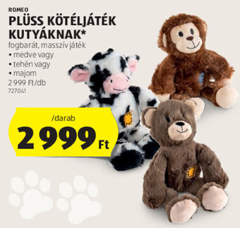 ALDI ROMEO PLÜSS KÖTÉLJÁTÉK KUTYÁKNAK 1 db ajánlat