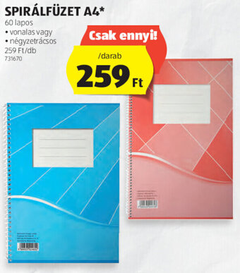 SPIRÁLFÜZET A4 1 db