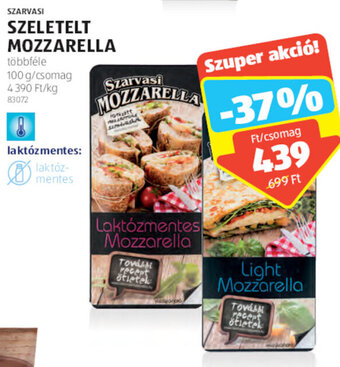 ALDI SZARVASI SZELETELT MOZZARELLA 100 g ajánlat