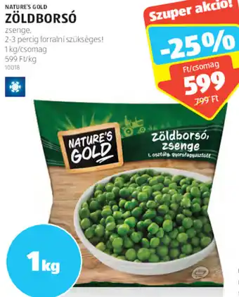 ALDI NATURE'S GOLD ZÖLDBORSÓ 1 kg ajánlat