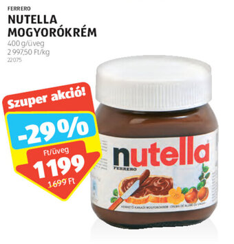 FERRERO NUTELLA MOGYORÓKRÉM 400 g