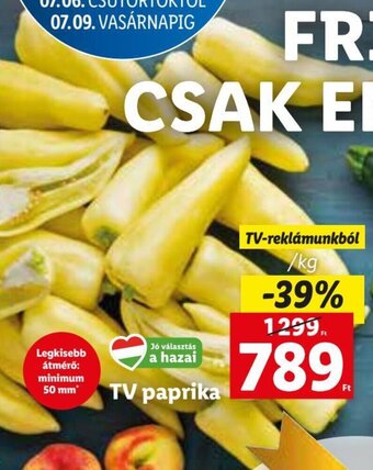 Lidl TV paprika 1 kg ajánlat