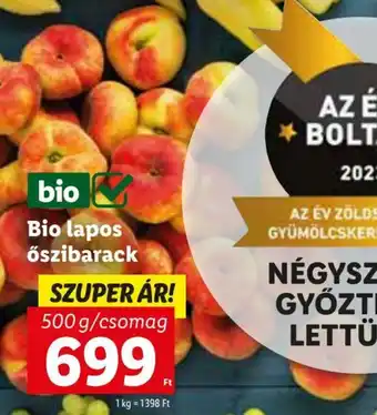 Lidl Bio lapos őszibarack 500 g ajánlat