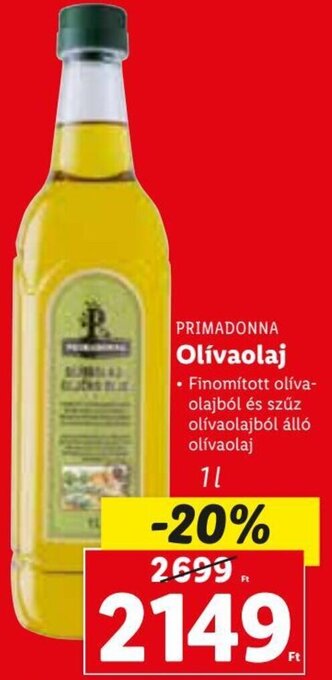 Lidl PRIMADONNA Olívaolaj 1 l ajánlat