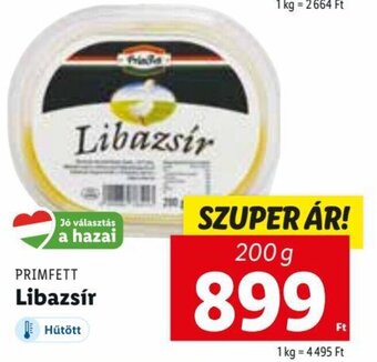 Lidl PRIMFETT Libazsír 200 g ajánlat