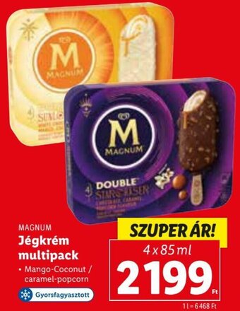 Lidl MAGNUM Jégkrém multipack 4 x 85 ml ajánlat