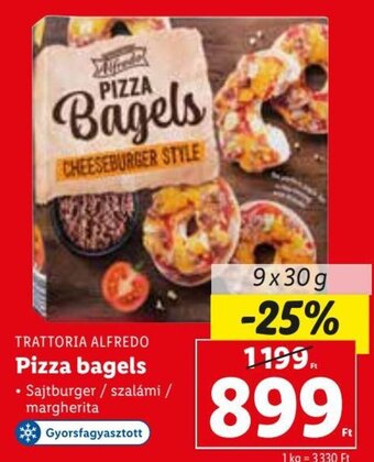Lidl TRATTORIA ALFREDO Pizza bagels 9 x 30 g ajánlat