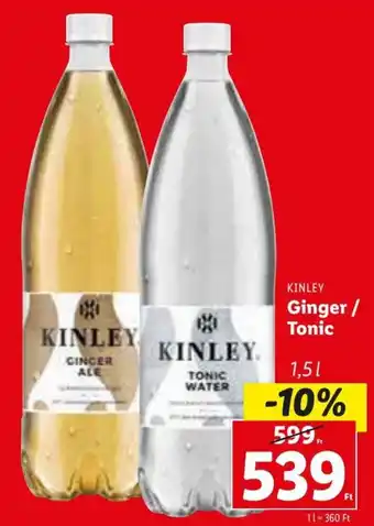 Lidl KINLEY Ginger / Tonic 1,5 l ajánlat