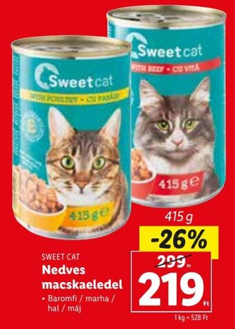 Lidl SWEET CAT Nedves macskaeledel 415 g ajánlat