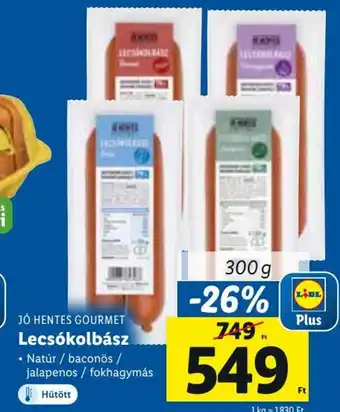 Lidl JÓ HENTES GOURMET Lecsókolbász 300 g ajánlat