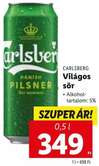 CARLSBERG Világos sör 0,5 l