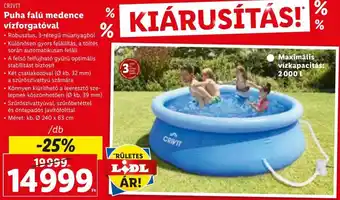 Lidl CRIVIT Puha falú medence vízforgatóval 1 db ajánlat