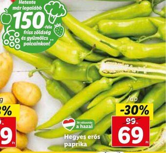 Lidl Hegyes erős paprika 1 db ajánlat