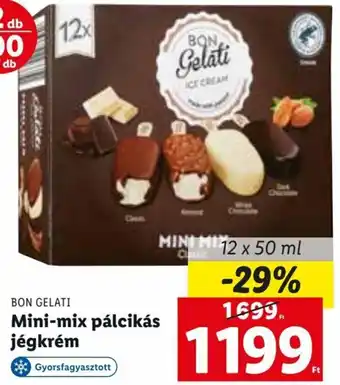 Lidl BON GELATI Mini-mix pálcikás jégkrém 12 x 50 ml ajánlat