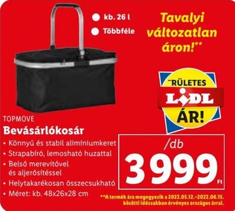 Lidl TOPMOVE Bevásárlókosár 1 db ajánlat