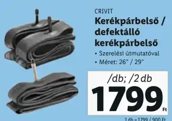 Lidl CRIVIT Kerékpárbelső / defektálló kerékpárbelső 1 / 2 db ajánlat
