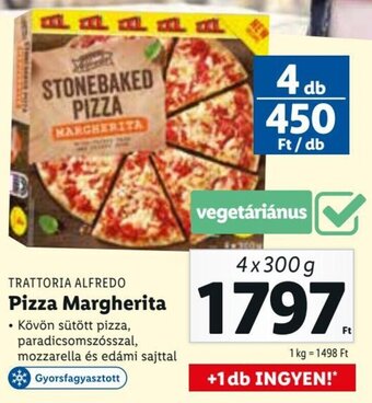 Lidl TRATTORIA ALFREDO Pizza Margherita 4 x 300 g ajánlat
