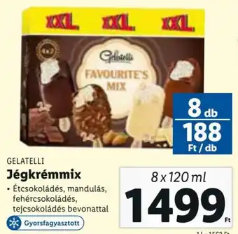 Lidl GELATELLI Jégkrémmix 8 x 120 ml ajánlat