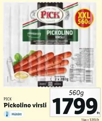 Lidl PICK Pickolino virsli 560 g ajánlat