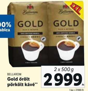 Lidl BELLAROM Gold őrölt pörkölt kávé 2 x 500 g ajánlat
