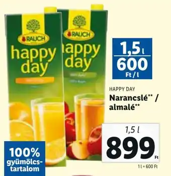Lidl HAPPY DAY Narancslé / almalé 1,5 l ajánlat