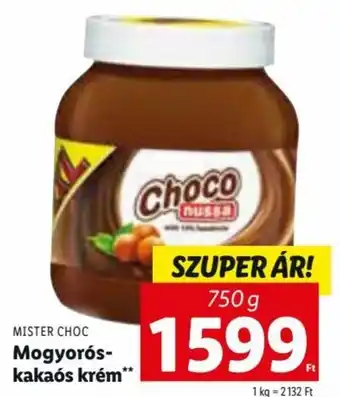 MISTER CHOC Mogyorós-kakaós krém 750 ml