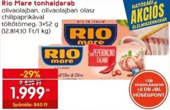 Spar Rio Mare tonhaldarab 3 x 52 g ajánlat