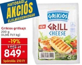 Spar Grikios grillsajt 200 g ajánlat