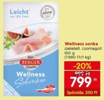 Spar Wellness sonka 100 g ajánlat