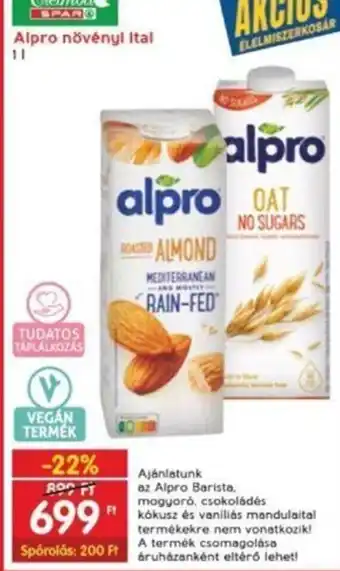 Interspar Alpro növényl Ital 1 l ajánlat