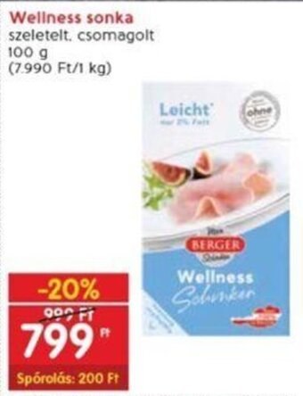 Interspar Wellness sonka 100 g ajánlat