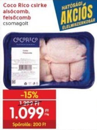 Interspar Coco Rico csirke alsocomb. felsőcomb 1 kg ajánlat