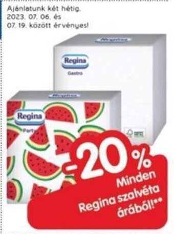 Interspar Minden Regina szalvéta árából! ajánlat