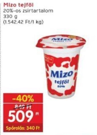 Interspar Mizo tejföl 330 g ajánlat